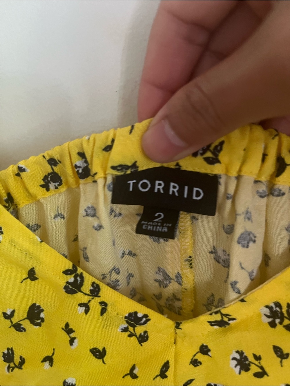 Torrid Yellow Floral Mini Dress 2X Ruffle Sundress Vacation Romantic - Picture 4 of 8